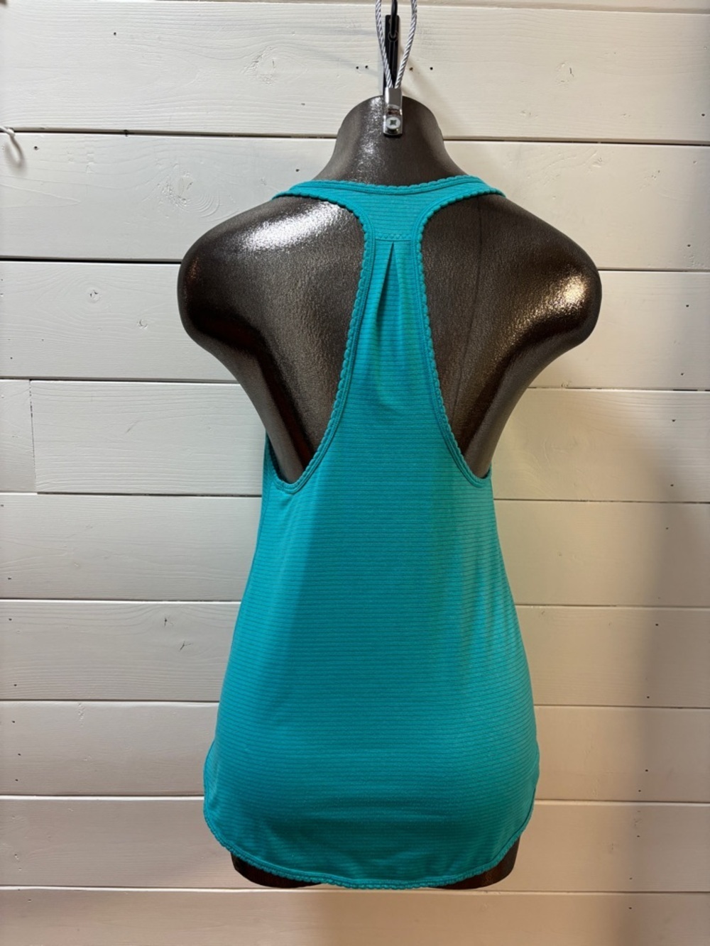 LULULEMON Teal Ribbed Racerback Tank Size S - Picture 2 of 6